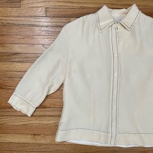 ANNE CARSON Silk Button-down
